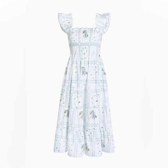 Hill House Dresses & Skirts - 100% Cotton Hill House Home Ellie Nap Dress midi white floral cottagecore M